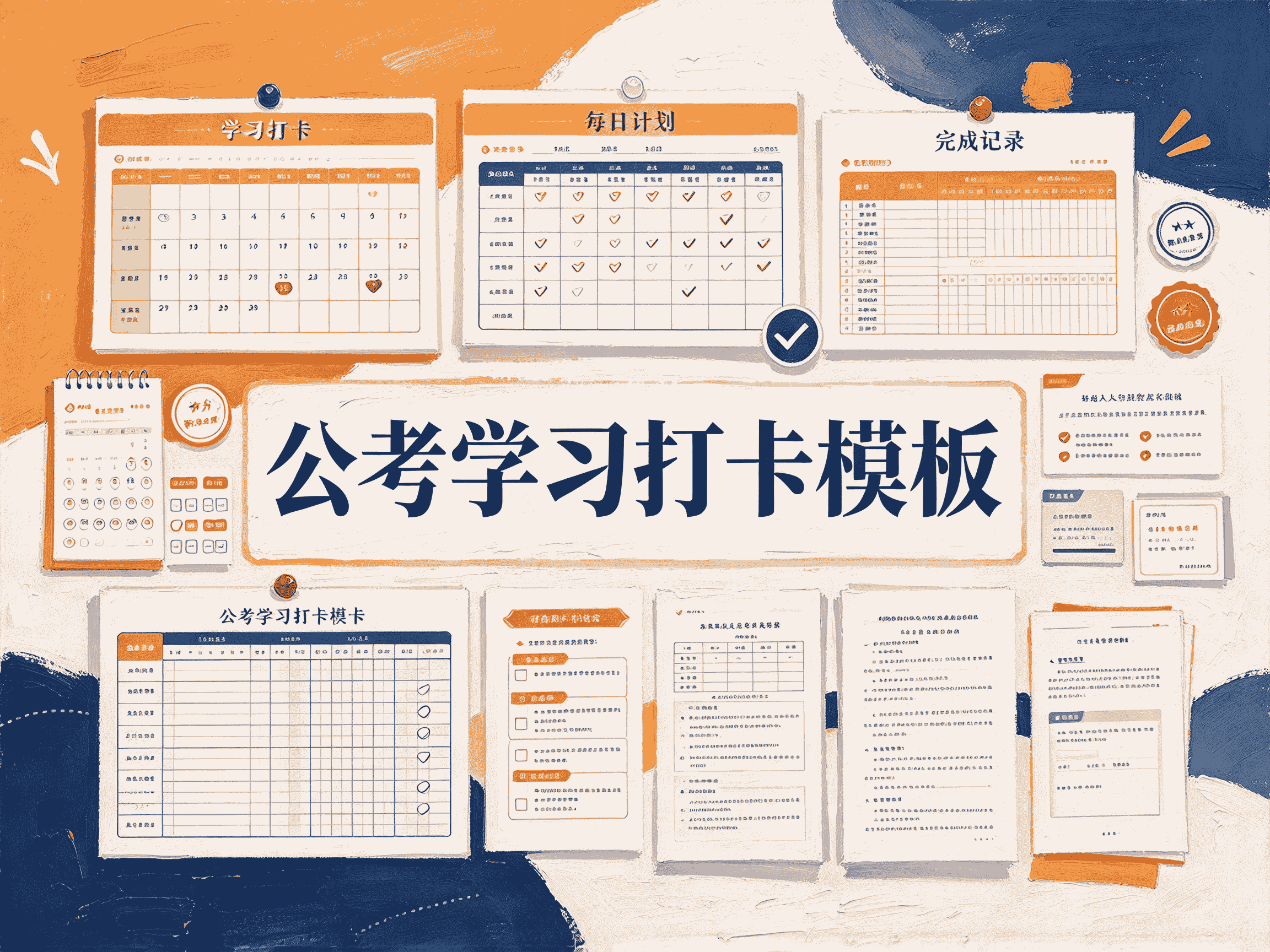 公考学习打卡模板全套教程资源分享-速优课